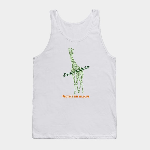 Save nature protect the wildlife Tank Top by Adzaki